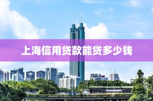 上海信用贷款能贷多少钱