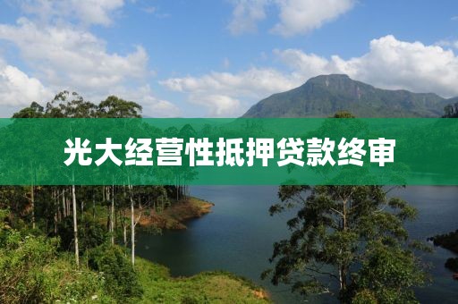 光大经营性抵押贷款终审