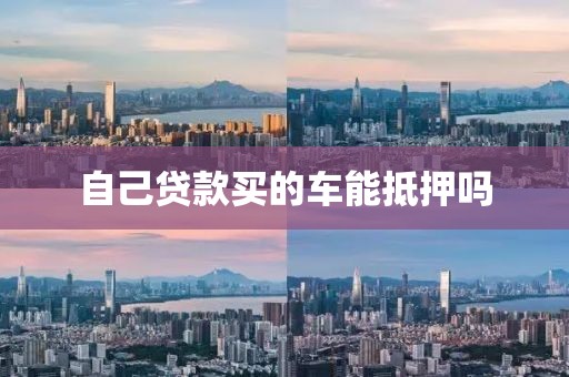 自己贷款买的车能抵押吗