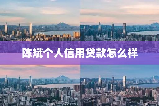 陈斌个人信用贷款怎么样