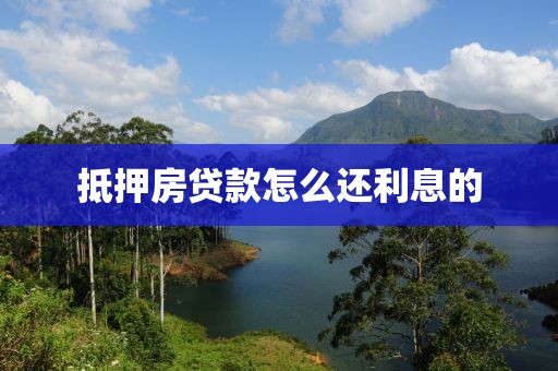抵押房贷款怎么还利息的