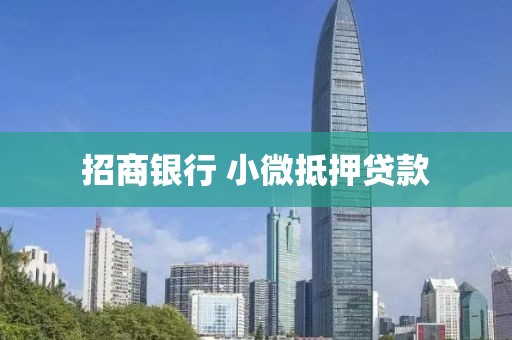 招商银行 小微抵押贷款