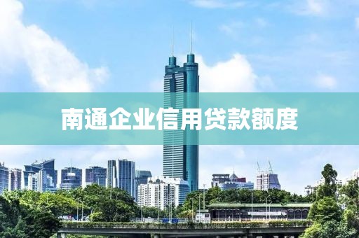 南通企业信用贷款额度