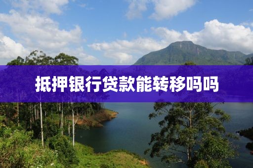 抵押银行贷款能转移吗吗
