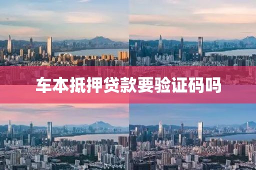 车本抵押贷款要验证码吗