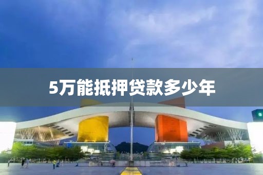 5万能抵押贷款多少年
