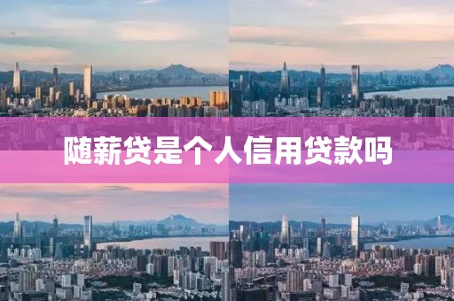 随薪贷是个人信用贷款吗