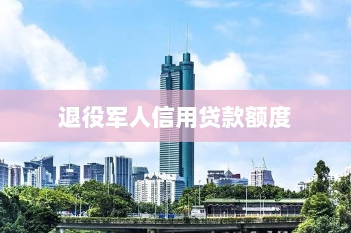 退役军人信用贷款额度