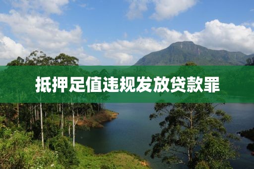 抵押足值违规发放贷款罪