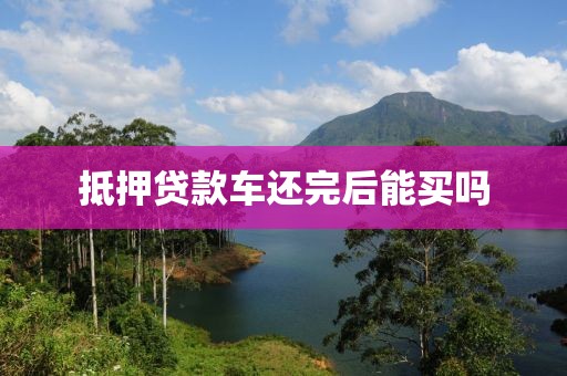 抵押贷款车还完后能买吗