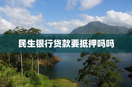 民生银行贷款要抵押吗吗