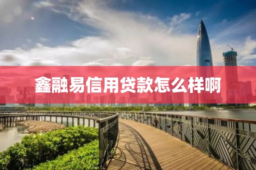鑫融易信用贷款怎么样啊