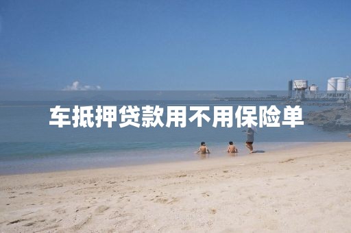 车抵押贷款用不用保险单