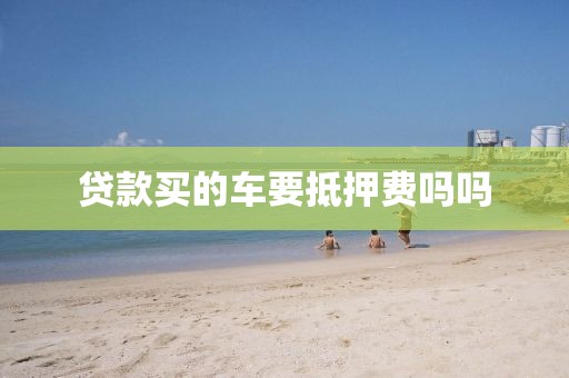 贷款买的车要抵押费吗吗