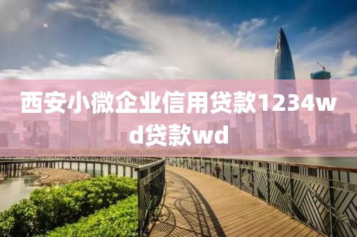 西安小微企业信用贷款1234wd贷款wd