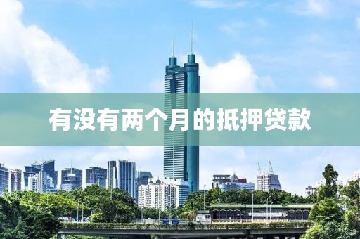 有没有两个月的抵押贷款
