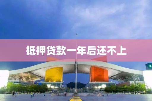 抵押贷款一年后还不上