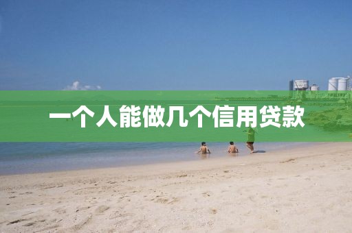 一个人能做几个信用贷款