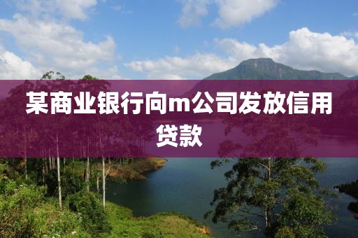 某商业银行向m公司发放信用贷款