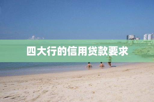 四大行的信用贷款要求