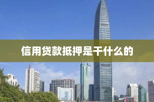 信用贷款抵押是干什么的