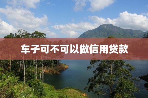 车子可不可以做信用贷款