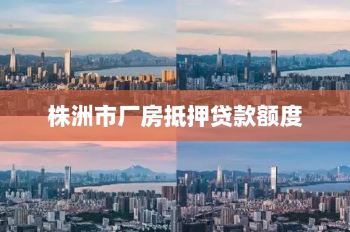 株洲市厂房抵押贷款额度