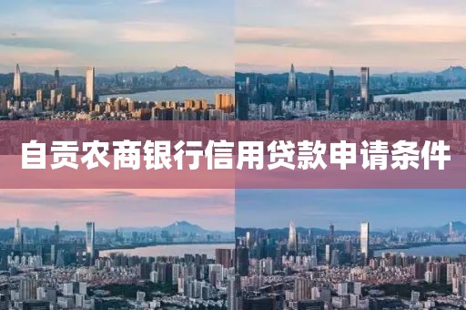 自贡农商银行信用贷款申请条件