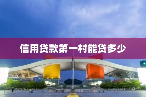 信用贷款第一村能贷多少