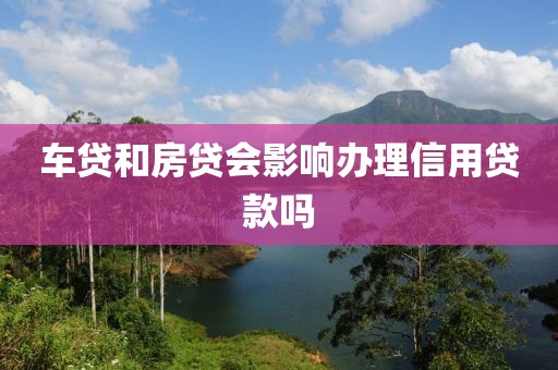 车贷和房贷会影响办理信用贷款吗