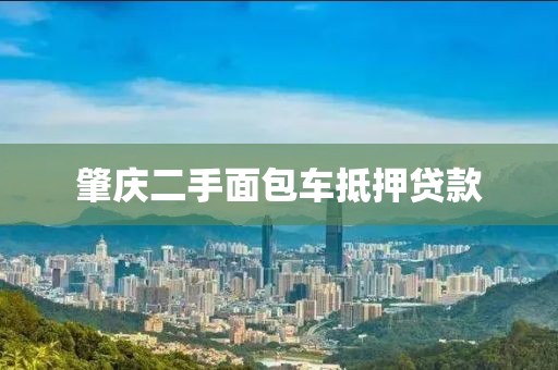 肇庆二手面包车抵押贷款