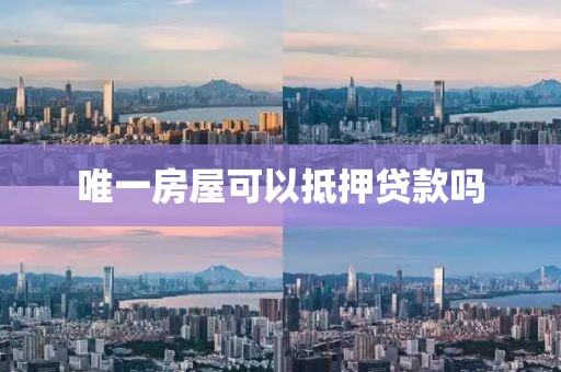 唯一房屋可以抵押贷款吗