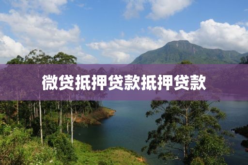 微贷抵押贷款抵押贷款