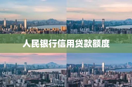 人民银行信用贷款额度
