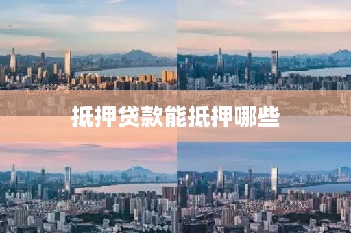 抵押贷款能抵押哪些