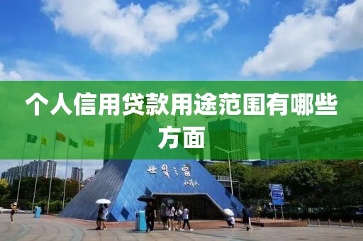 个人信用贷款用途范围有哪些方面