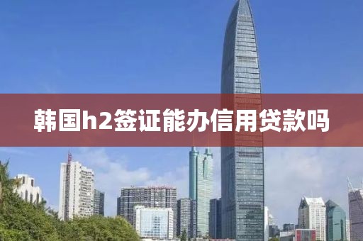 韩国h2签证能办信用贷款吗