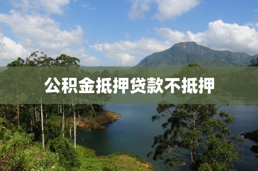 公积金抵押贷款不抵押