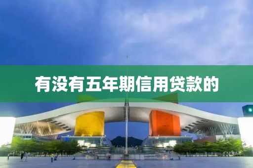 有没有五年期信用贷款的