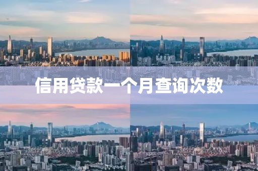 信用贷款一个月查询次数