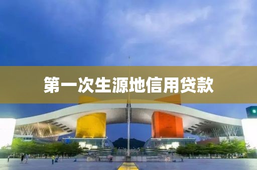第一次生源地信用贷款