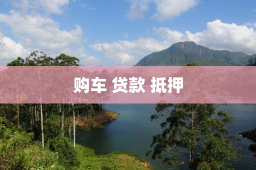 购车 贷款 抵押