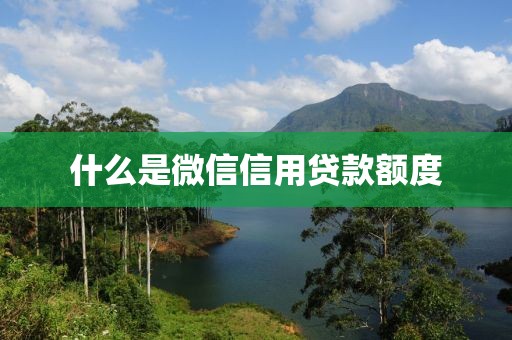 什么是微信信用贷款额度