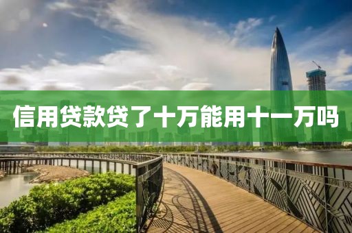 信用贷款贷了十万能用十一万吗