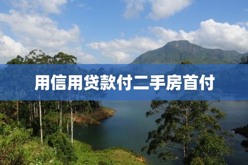 用信用贷款付二手房首付