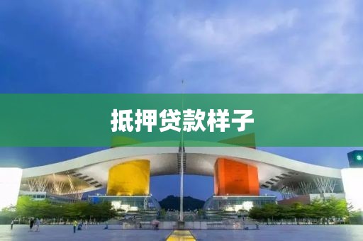 抵押贷款样子