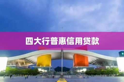 四大行普惠信用贷款