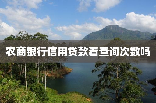 农商银行信用贷款看查询次数吗