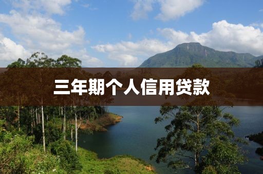 三年期个人信用贷款