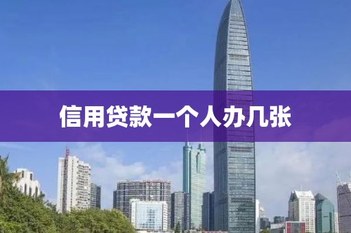 信用贷款一个人办几张